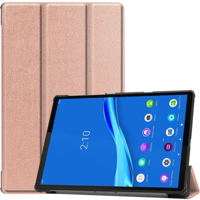 Afbeelding van iMoshion Tablet Hoes Geschikt voor Lenovo Tab M10 Plus / FHD Trifold Bookcase Rosé goud