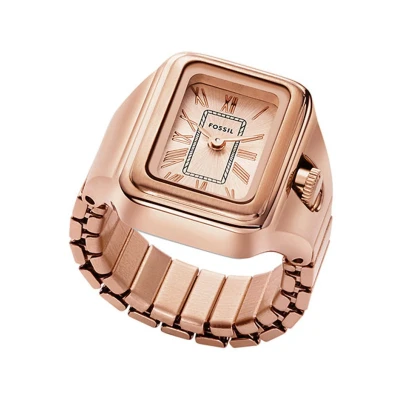 Afbeelding van Fossil Raquel Watch Ring Rose goldcoloured, Dames, Maat: One Size, gold coloured