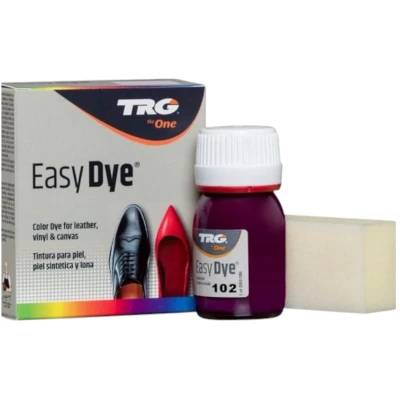 Afbeelding van TRG the One Verf voor schoenen en accessoires van leer schoenverf leer, canvas kunstleer met applicatorspons Easy Dye, 25 ml, paars, Paars.