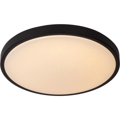 Afbeelding van Lucide DASHER Plafonnière Badkamer Ø 41 cm LED 1x24W 2700K IP44 Zwart