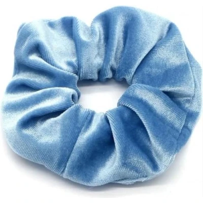 Afbeelding van New Age Devi Velvet Scrunchie/ Haarwokkel, Pastel Blauw
