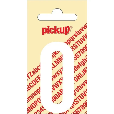 Afbeelding van Pickup Plakcijfer Nobel 60 mm Wit 0