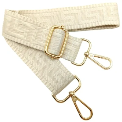Afbeelding van Bandoulière réglable colorée pour sacs femme beige, 80 130 cm sangle de sac avec or mousqueton, durable à bandoulière, guitare, modernes accessoires, 3,8 cm, 1314