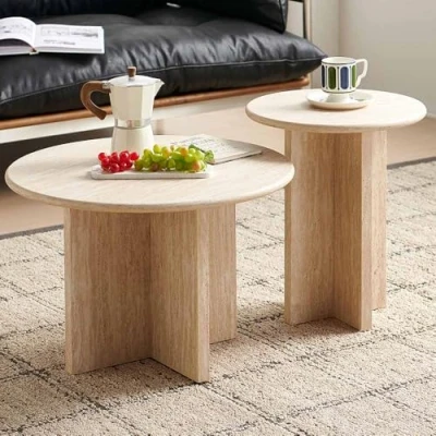 Afbeelding van Milton &amp; Oldbrook Salontafel Set Bled Travertinlook