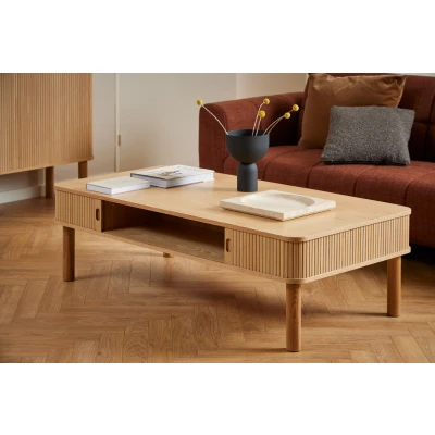 Afbeelding van Salontafel Rustam Rechthoek MDF Naturel 130cm Giga Living