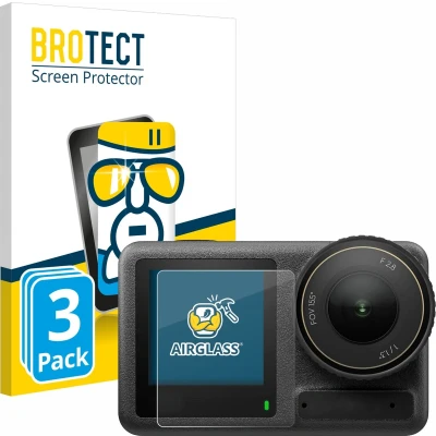 Afbeelding van BROTECT Screenprotector voor DJI Osmo Action 4 (Display voor) Folie Beschermfolie Beschermglas transparant (3 Stuks)