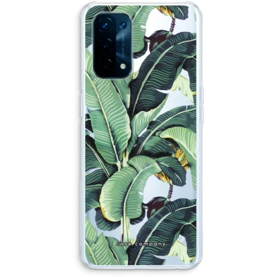 Afbeelding van Case Company® hoesje geschikt voor Oppo A74 5G Bananenbladeren Soft Cover Telefoonhoesje Bescherming aan alle Kanten en Schermrand