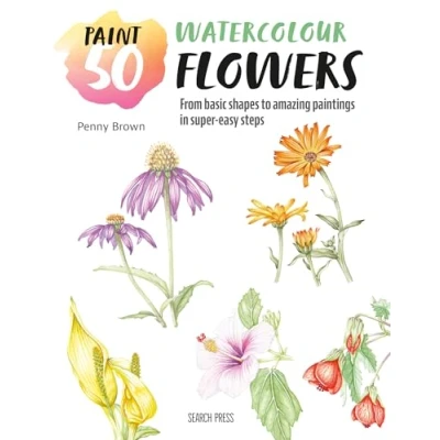 Afbeelding van Paint 50 50: Watercolour Flowers