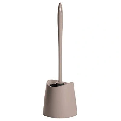 Afbeelding van TATAY Toiletborstel standaard, polypropyleen, zwarte borstel, BPA vrij, gemaakt in Spanje. taupe Afmetingen: 12 x 38 cm