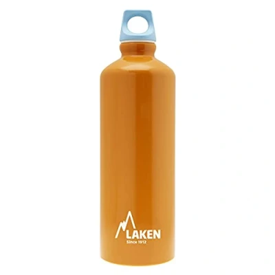 Afbeelding van Oranje duurzame drinkfles van gerecycled aluminium, inhoud 750 ml, gemaakt in Europa