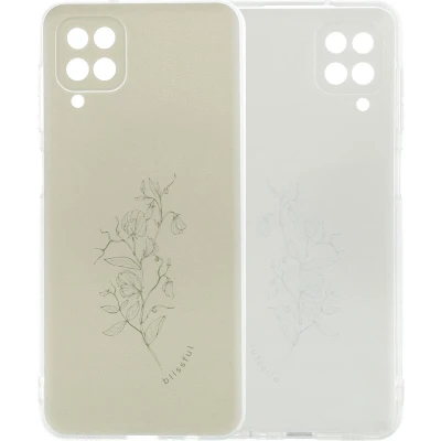 Afbeelding van iMoshion hoesje Geschikt voor Samsung Galaxy A12 Siliconen Design Meerkleurig / Floral Green