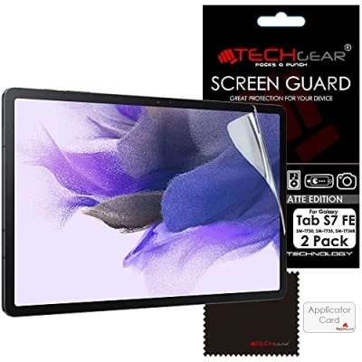 Afbeelding van TECHGEAR 2 stuks displaybeschermfolie voor Galaxy Tab S7 FE 12,5 inch (SM T730/SM T736) matte ontworpen Samsung 2021