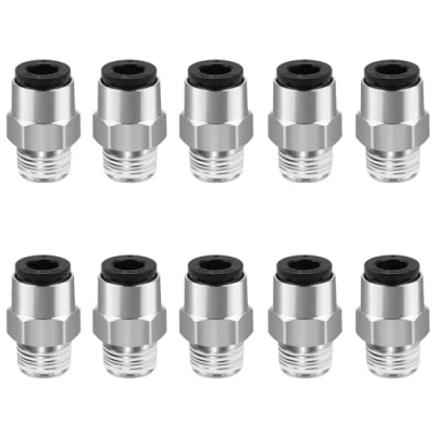 Afbeelding van Heschen Snelkoppelingen PC6 01 6 mm Push In Joint Thread Male 1/8&quot; Quick Fittings pneumatische connector 10 stuks