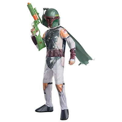 Afbeelding van Rubies Star Wars Kostuum Boba Fett Jongen Groen, Bruin, Grijs Maat 116 Carnavalskleding Verkleedkleding