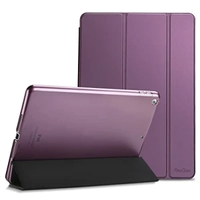 Afbeelding van ProCase Hoes voor iPad 9,7 inch Case, 6e 2018 / 5e 2017 Shockproof Hoesje Beschermhoes Smart Folio Cover Case met Translucent Back Paars