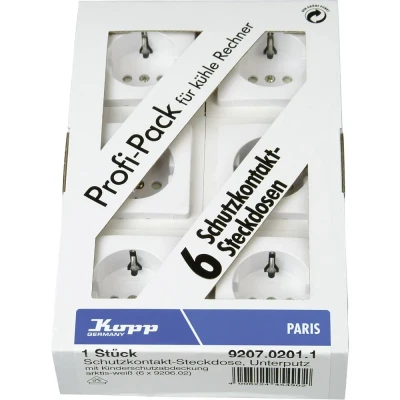 Afbeelding van Kopp 920702011 Wandcontactdoos met randaarde Inzetstuk Paris Wit
