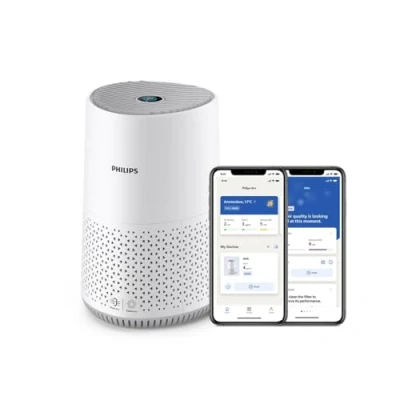 Afbeelding van Philips Luchtreiniger serie 600, energiebesparend met intelligente sensor, HEPA filter verwijdert 99,97% van de schadelijke stoffen, dekt tot 44 m², app bediening, wit (AC0651/10).
