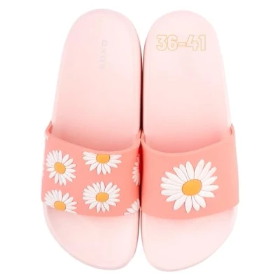 Afbeelding van soxo Damesslippers, damessandalen, zomer, comfortabel, teenslippers, 3 maten, Madeliefje