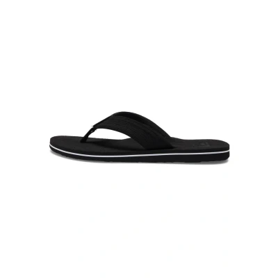 Afbeelding van Quiksilver Molokai Layback Textured Teenslippers, Heren, Maat: 44, black white Kunststof/ nylon