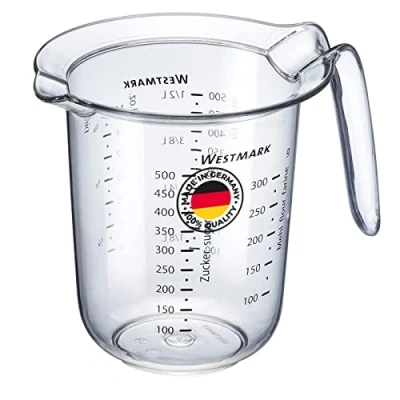 Afbeelding van Westmark maatbeker, meertalige schaal en verschillende maateenheden, inhoud: 0,5 liter, kunststof, transparant, 30642270