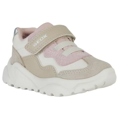 Afbeelding van Geox Ciufciuf Babyschoenen voor kinderen, Maat: 21, Light ivory dark rose Leer en textiel