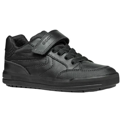 Afbeelding van Geox Sneakers laag voor kinderen, Maat: 26, Black Leer/ synthetisch