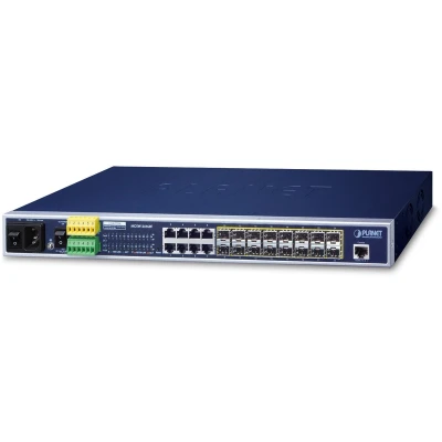 Afbeelding van PLANET MGSW 24160F netwerk switch Managed L2+ Gigabit Ethernet (10/100/1000) Power over (PoE) 1U Blauw