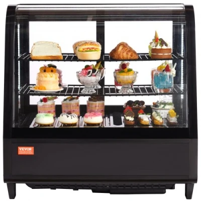 Image de VEVOR Vitrine Réfrigérée pour Pâtisserie Boulangerie Gâteaux 100 L 2 Niveaux