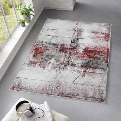 Afbeelding van Abstract Vloerkleed Arlo Rood 120x160 Cm