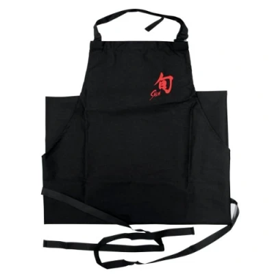Image de Kai Tablier Long Noir Chef avec Logo Sun