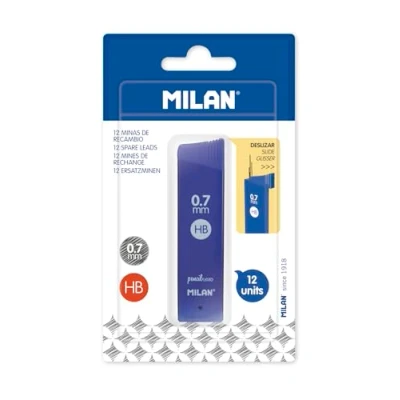 Afbeelding van Grafity do olówka mechanicznego MILAN HB, 0,7 mm, 12 sztuk: BWM10333