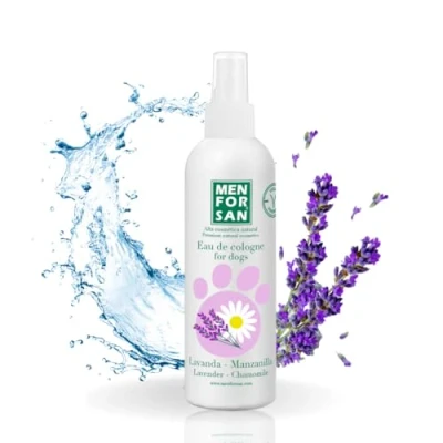 Image de MENFORSAN Eau de toilette pour chien Lavande et camomille 125 ml, arôme doux relaxant