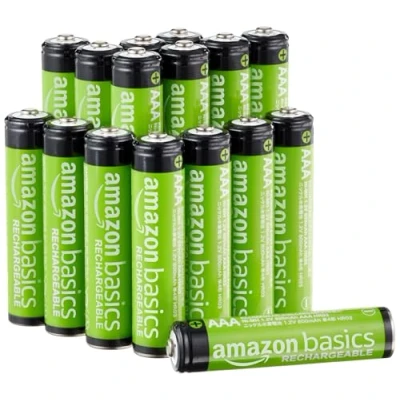 Afbeelding van Amazon Basics Oplaadbare AAA batterijen, 800 mAh, 16 stuks