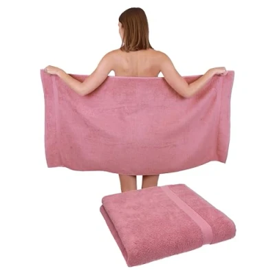 Afbeelding van Betz Set van 2 badhanddoeken Premium 100% Katoen Maat 70x140 cm Oud Roze