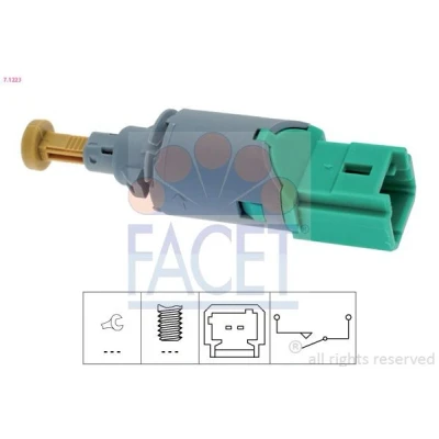 Afbeelding van FACET 7.1223 Remlichtschakelaar Mechanisch Made in Italy OE Equivalent RENAULT: CLIO 3, Kangoo I, MEGANE OPEL: Vivaro A Platform / Chassis
