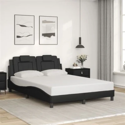 Image de vidaXL Cadre de lit sans matelas noir 140x200 cm similicuir3208096