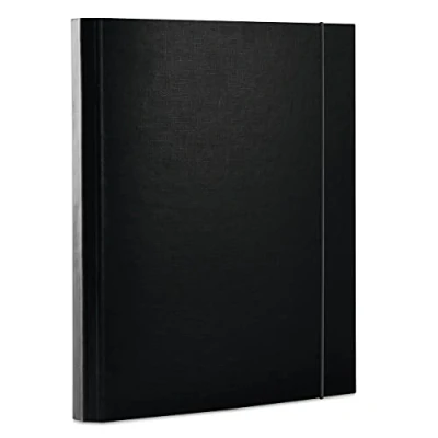 Afbeelding van OFFICE PRODUCTS elastische map PP A4/30 3 flappen zwart / type met flapjes elastiek materiaal karton pp/fineer enkelzijdig kleur zwart/formaat A4