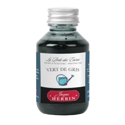 Afbeelding van Jacques Herbin 17007T 100ml flacon met schrijfinkt Vulpennen, rollerball pennen Verdigris