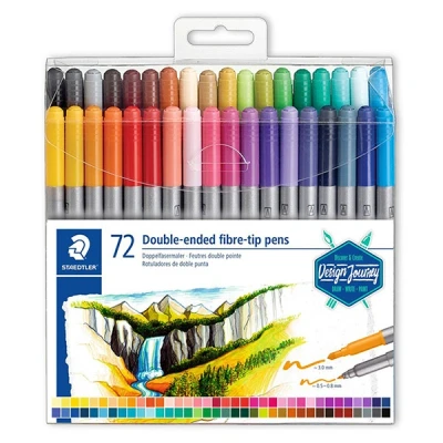 Image de Staedtler 3200 feutre de coloriage à double pointe (72 pièces)