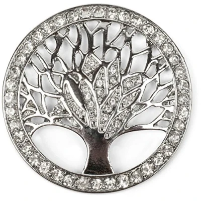 Afbeelding van styleBREAKER Levensboom Magneet Sieradenhanger voor Sjaals, Sjaals of Poncho&#039;s met Strass steentjes, Broche, Dames 05050029, Farbe:Goud