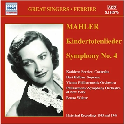 Afbeelding van Kathleen Ferrier, Vienna Philharmonic Orchestra Mahler: Kindertotenlieder / Symphony No..4 (CD)