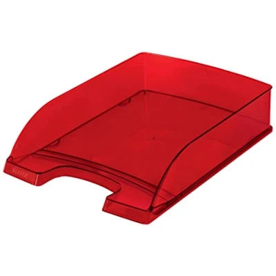 Afbeelding van Leitz brievenbakje Plus 5226 rood transparant