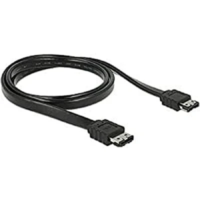 Afbeelding van eSATA datakabel plat SATA300 3 Gbit/s / zwart 1 meter