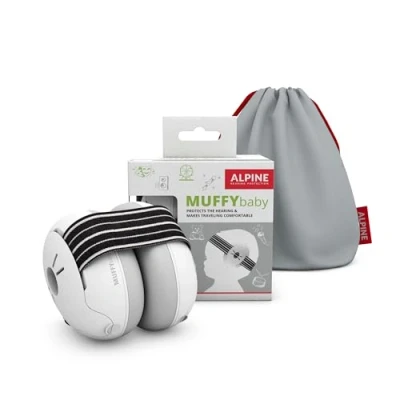 Image de Alpine Muffy Baby Casque Anti Bruit Bébé : Protection Auditive Pour Bébés et Tout Petits Jusqu&#039;à 36 Mois Certifié CE Améliore le Sommeil Pendant les Déplacements Réglable Confortable Noir