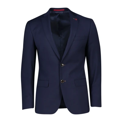 Afbeelding van Roy Robson colbert heren wol effen slim fit donkerblauw