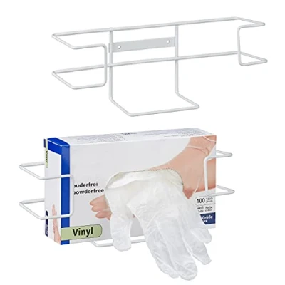 Afbeelding van Relaxdays handschoendispenser set van 2 houder handschoenendoos wegwerphandschoenen