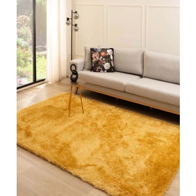 Afbeelding van Hoogpolig Vloerkleed Velvet Posh Goud 200x300 Cm