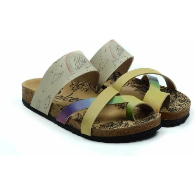 Afbeelding van GOBY Life Is Beautiful Slippers Sandalen Handgemaakt Premium Kwaliteit Maat 36