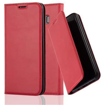 Afbeelding van Cadorabo Hoesje geschikt voor Samsung Galaxy S8 in APPEL ROOD Beschermhoes met magnetische sluiting, standfunctie en kaartvakje Book Case Cover Etui