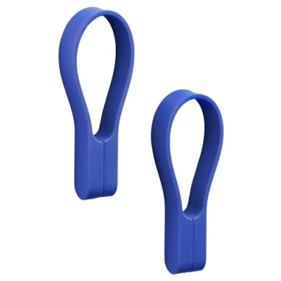 Afbeelding van Zone Denmark Loop 2 stuks magnetische handdoek en theedoekklemmen, 9 cm, indigoblauw